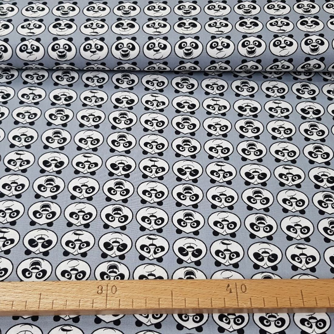 Cotton Kung Fu Panda Faces Fabric - Buy Fabrics Online - Textil Siles